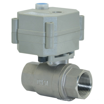 2 Way Electric Motorized Flow Stainless Steel Water Ball Valve with Manual Operation (T20-S2-B)